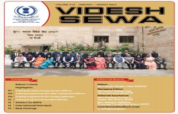 The 17th edition of SSIFS' Quarterly Newsletter Videsh Sewa for the period January-March, 2023.